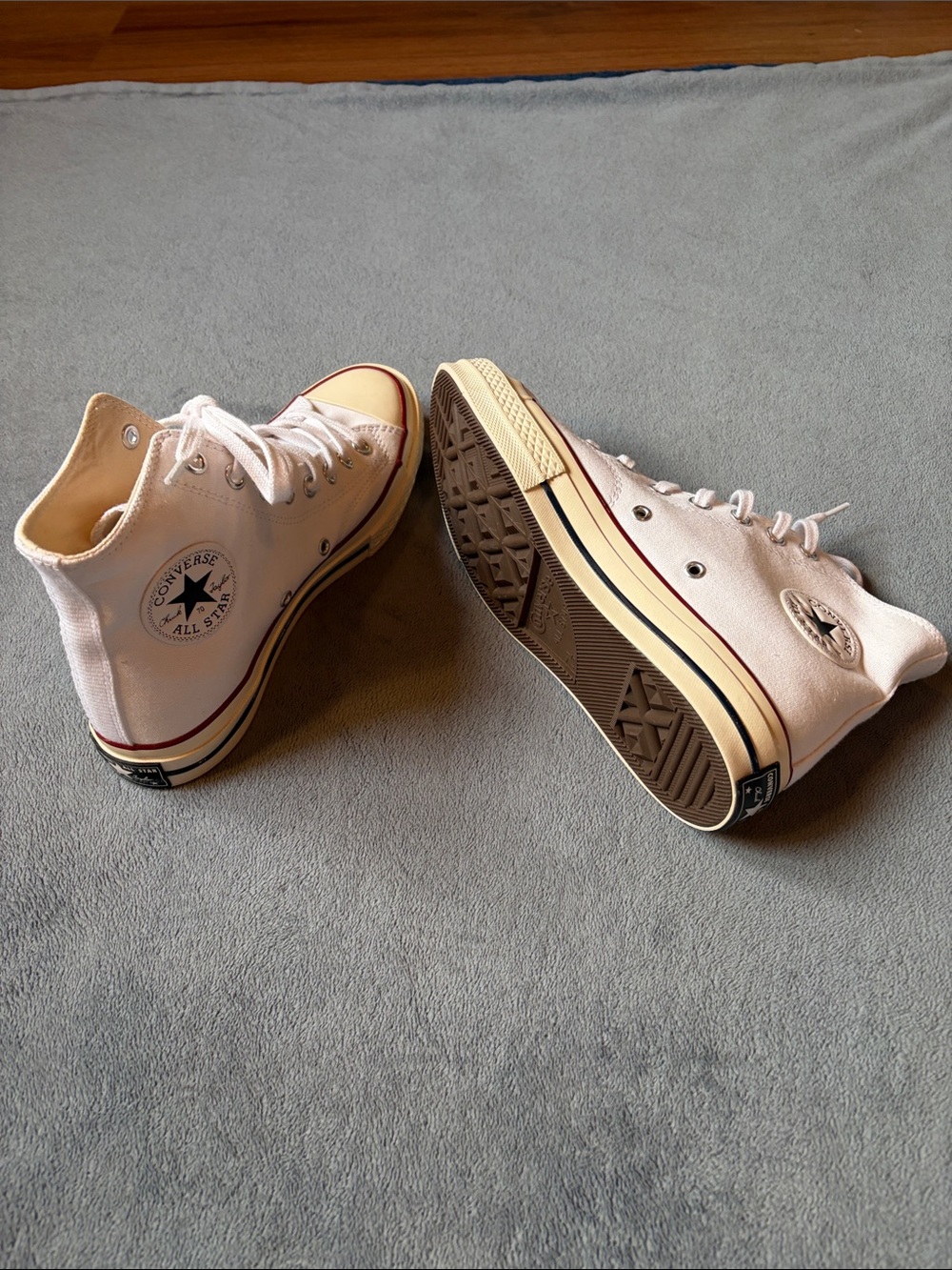 Converse White High-Top Sneakers Chuck 70 Men’s 7.5/Women’s 9.5 - Picture 3 of 5